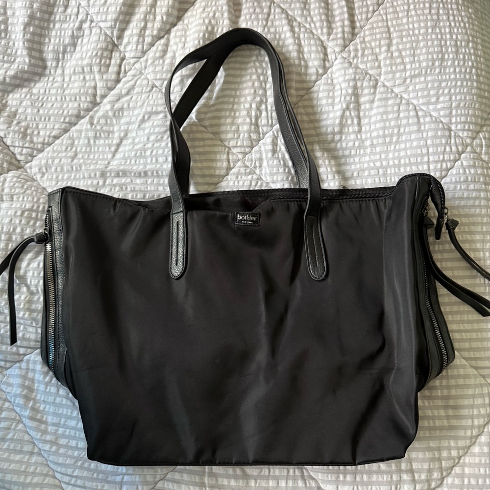 Botkier Black Nylon Tote with Side Zippers
